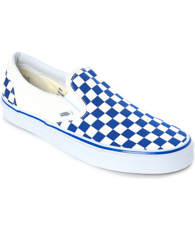 light blue and checkered vans
